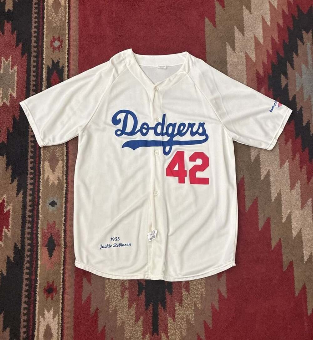 Bank of America Jackie Robinson 1955 Dodgers Jersey XL White
